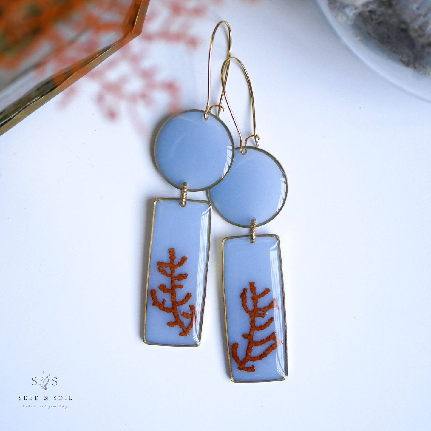 Modern Coral Earrings