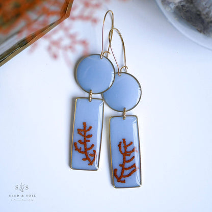 Modern Coral Earrings