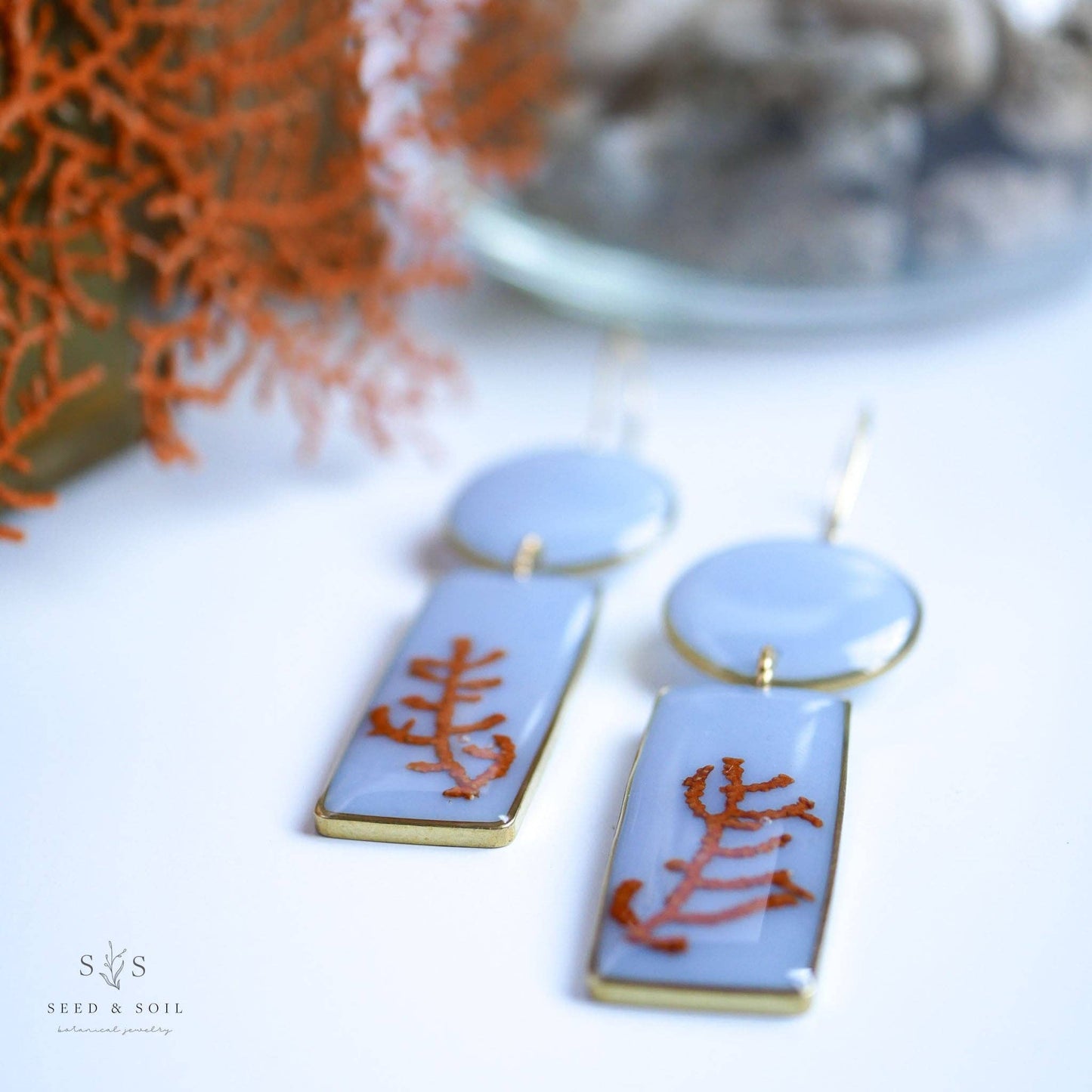 Modern Coral Earrings