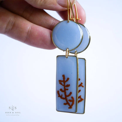 Modern Coral Earrings