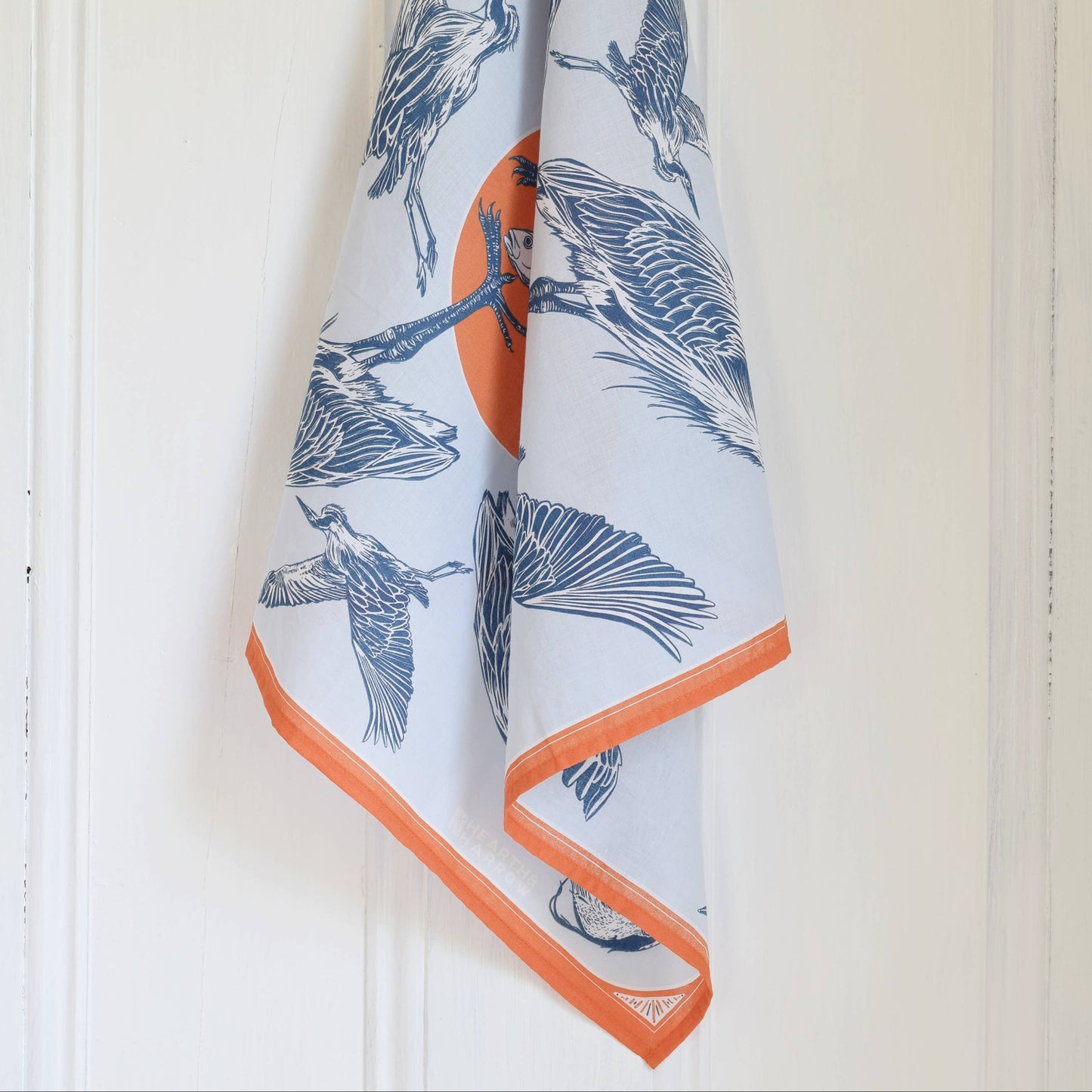 Blue Heron Sea Bird Print Bandana - 100% Cotton