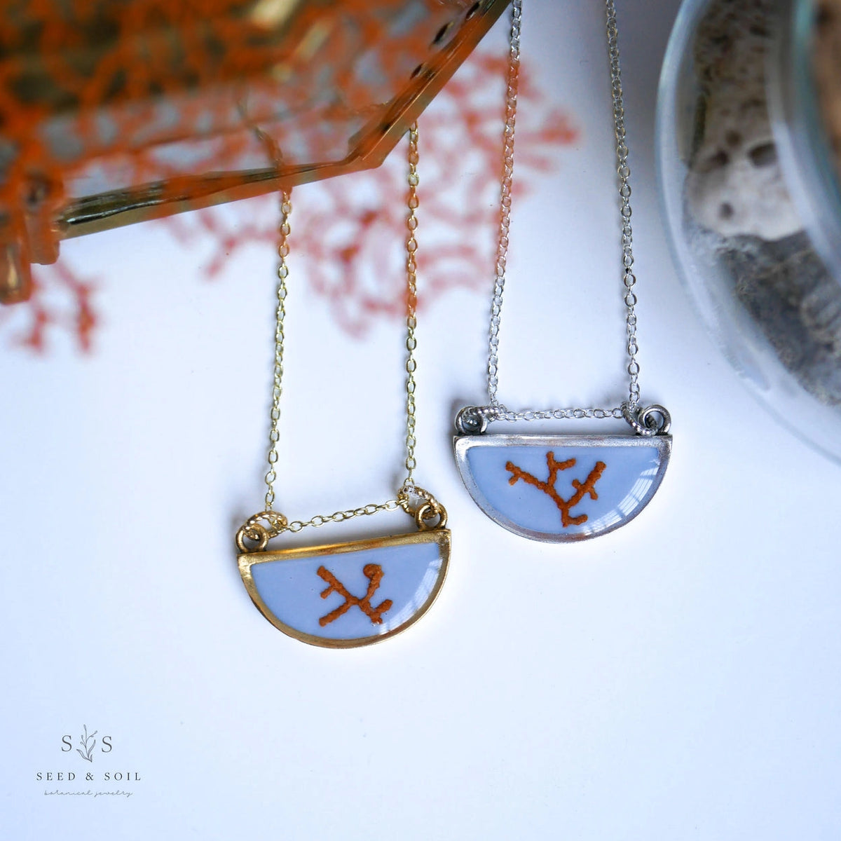 Half Moon Coral Necklace