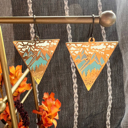 Ridgeline Luna Moth Stained Glass Resin Earrings