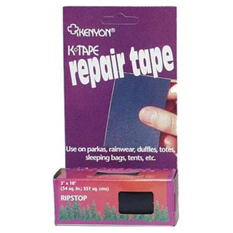 Ripstop adhesive-backed tape to repair parkas, rainwear, duffels, totes, and backpacking gear.