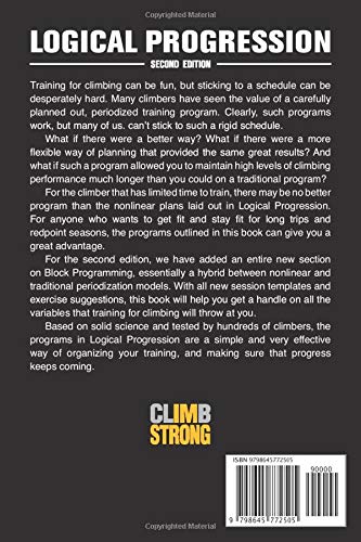 Cover of "Logical Progression" a training for climbing book written by Steve Bechtel