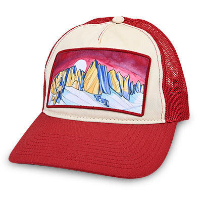 Minaret Trucker Hat Cream / Crimson