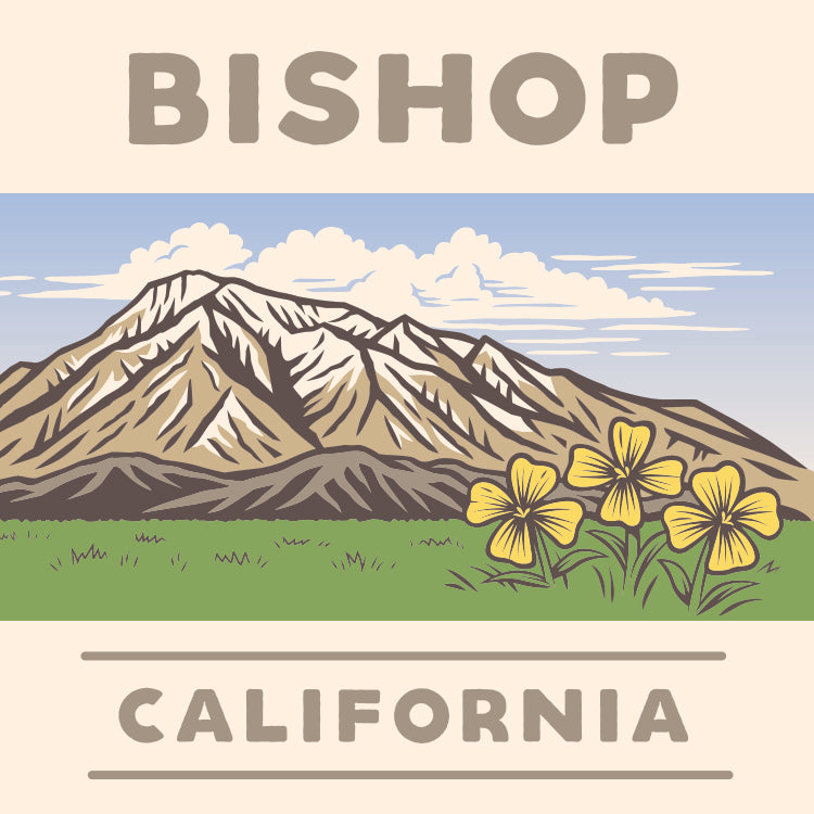 Bishop California Sticker with Mt. Tom