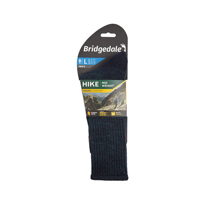 Bridgedale Men's Midweight Merino Comfort Boot Socks - Navy