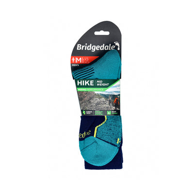 Bridgedale Men's Midweight Merino Performance Boot Socks - Petrol/Navy