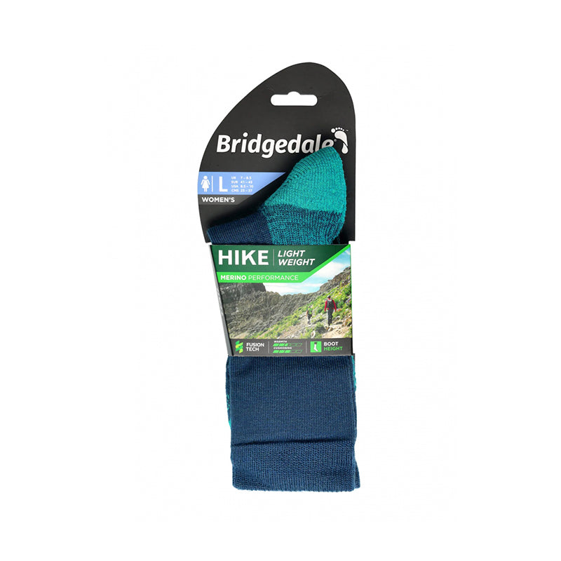 Bridgedale Women's Lightweight Merino Performance Boot Socks - Denim