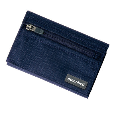 Montbell trail wallet in Cyan Blue in Dark Navy