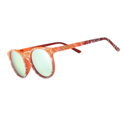 Goodr Sunglasses Orange/White Tropical Design