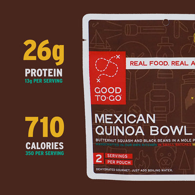 Good To-Go Backpacking Meals (Double) - Mexican Quinoa Bowl
