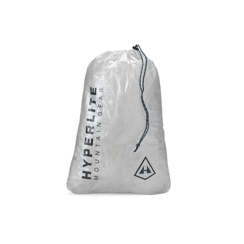 White Hyperlite 4L stuff sack for ultralight organization, essential for hiking.