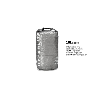 Hyperlite Mountain Gear Roll-Top Stuff Sack (10L) - Grey