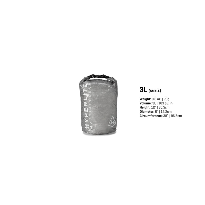 Hyperlite Mountain Gear Roll-Top Stuff Sack (3L) - Grey