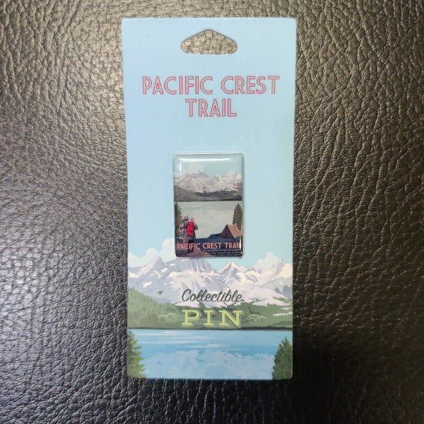 A pin of the Pacific Crest Trail