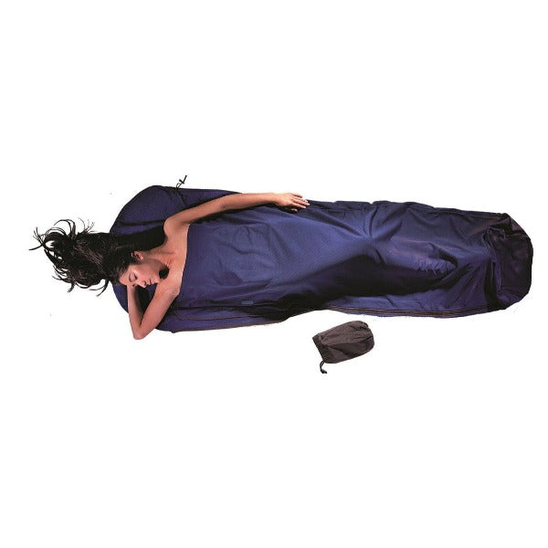 Egyptian Cotton Sleeping Bag Liner Blue