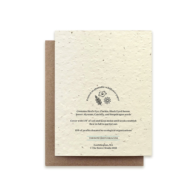 The Bower Studio Echinacea Plantable Wildflower Card