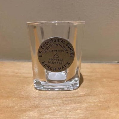 Mount Whitney Shot Glass Bench Mark Plaque