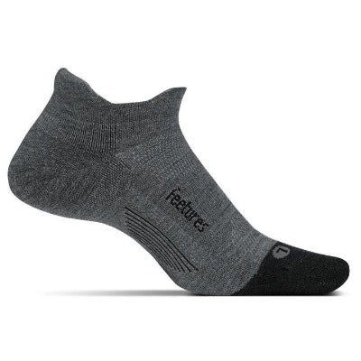 Feetures Merino Ultra Light No Show Socks In Emerald in Grey