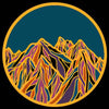 Geometric Mountain Sticker
