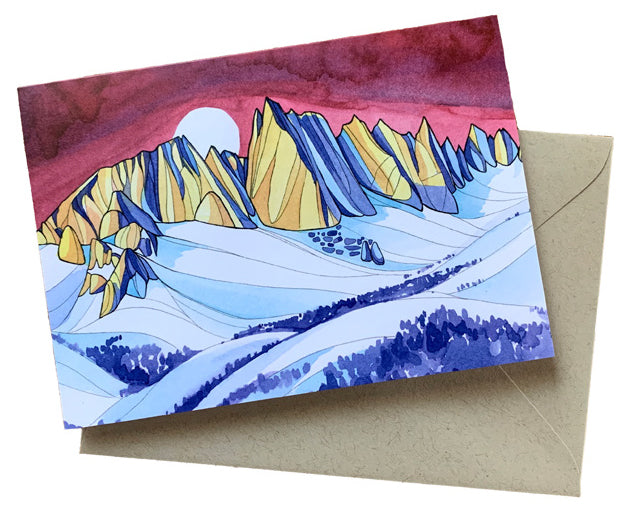 Mammoth Skyline of the Minarets Greeting Card