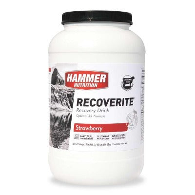 The Recoverite formula from Hammer is a one-two punch of carbohydrates and protein at an optimum 3:1 ratio to maximize muscle recovery after a workout. Strawberry 30 Serving